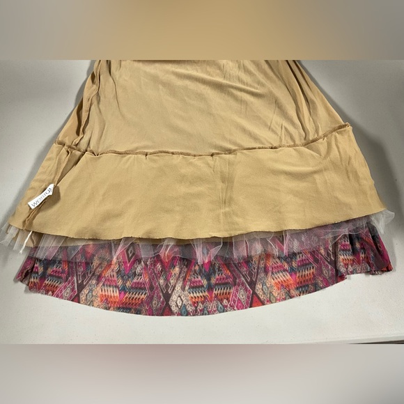 Aztec-Print Pink & Brown Casual Women's Dress - Picture 4 of 4